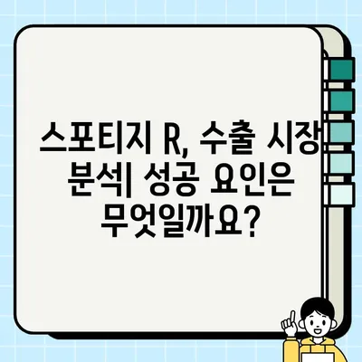 스포티지 R 중고차, 수출 시장에서 인기 있는 이유 | 중고차 수출, 스포티지 R, 인기 차종, 수출 시장 분석