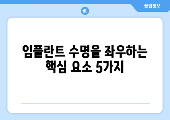 임플란트 수명| 오래도록 건강하게 유지하는 핵심 요소 | 임플란트 관리, 수명 연장, 성공적인 임플란트