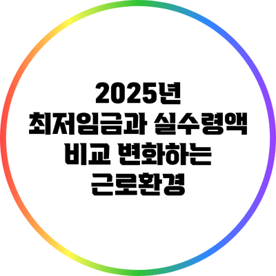 2025년 최저임금과 실수령액 비교: 변화하는 근로환경