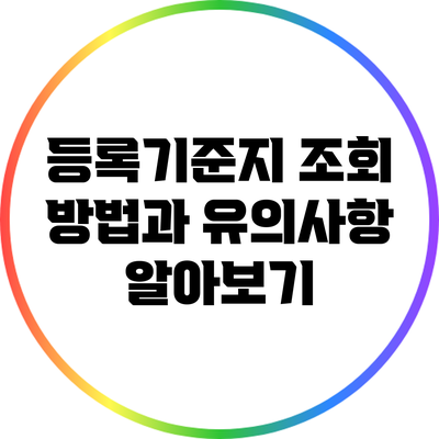 등록기준지 조회 방법과 유의사항 알아보기