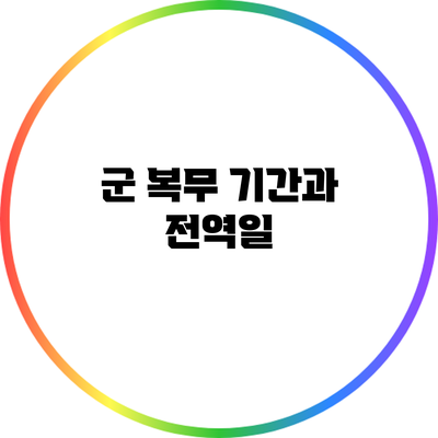 군 복무 기간과 전역일